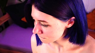 Curly Blonde Teen Records Solo Dildo Masturbation More at