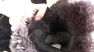 Smelly Feet from Fur Boots! Sniffing Boots and Foot Fetish Fuck with Lady Victoria