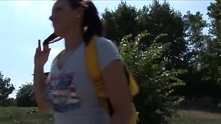 Stepdad Sees Hot Brunette Stepdaughter is a Real Cutie and Wants Blowjob