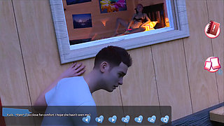 Helping the hotties #3 - Johannes took a sneak peak to see what the girl in the cabin is up to.