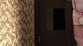 Creampie Under a Mature Nurse's Gown. a Fat MILF in a Medical Uniform Cleans up Behind the Scenes. Cum Flows Out of Her Cunt