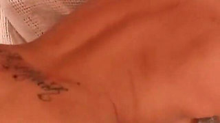 Shaved cunt little white girl sucks a massive black cock before getting fucked