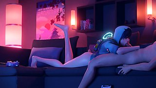 Animated Tracer Gets Fuck and Creampied
