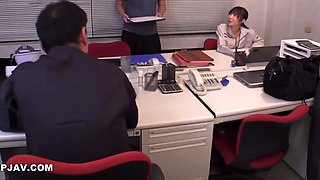 Huge Japan blowjob and handjob POV orgy with a cumshot