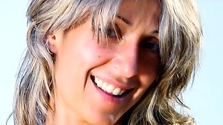 Solo masturbation of a beautiful amateur blonde