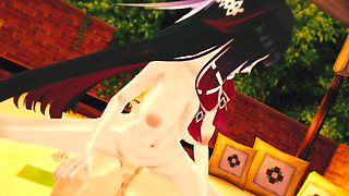 Genshin Impact - Columbina Hardcore Sex Scene with Aether - 3D Hentai Animation