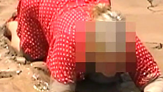 Julie Gets Messy in Mud - Huge Natural 38F Tits Swing in Wet Dirt Outside