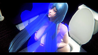 Esdeth Hentai - Akame Ga Kil Fucking in a Public Toilet Part 1 - Japanese Asian Manga Anime Film Game Porn