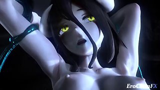 Overlord Albedo gets her holes spread wide open