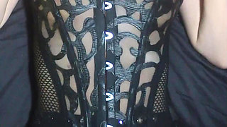 Petite gothic girl gets her tiny pussy stretched by big cock after sucking him and teasing him with her tongue