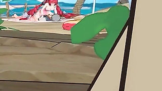 Zenless Zone Zero - Yuzuha and Alice’s Secret Beach Sex with Wise - Seductive Moans - 3D NSFW Animation