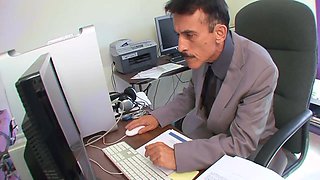 Nerdy Office Babe Takes