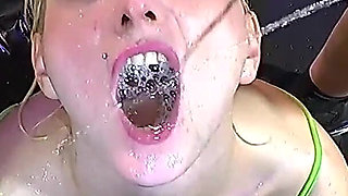Cute Blonde with Perfect Body and Tits Drinks Piss in Gangbang Bukkake Ggg John Thompson