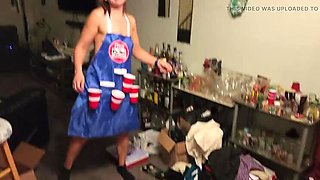 Naked Body Pong: Beginner Gets Embarrassed in Funny Truth or Dare Game