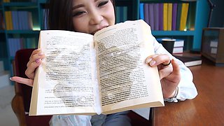 Cute teen girl enjoys foot fetish