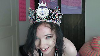 Sexy teen ebony solo toy masturbation