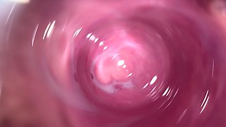 Camera Inside My Tight Creamy Pussy, Internal View of My Horny Vagina