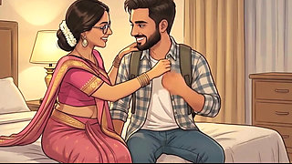 Horny Indian Desi Bhabhi in Saree Sucking and Fucked Hard ( AI generated )