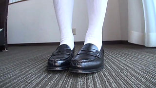 Mature Man and a Beautiful Girl in Uniform