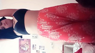 Step Sister Nude Show Alone in Home Sexy Body
