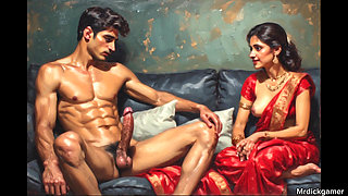 Naught neighbour aunty teaches teen collage boy how to fuck her and how to have a great sex