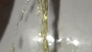 Morning Collection of Yellow Urine! Showing off My Dirty Pads!