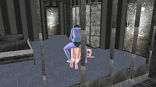 Animated 3D Lesbian Porn - Blue Elf Woman Fucking Young Woman Ass with Strap-on