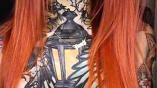 Great Big Boobs On Masturbating Redhead