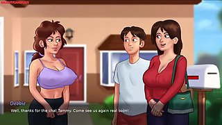 Sexy Mature MILF Landlady Almost Fucks During Movie - Summertime Saga 08