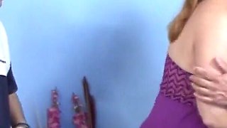 Slut threesome fuck with husband and lover in the same bed - 3