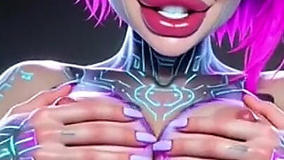 Cute Sexy Talk and Boobs, Ai Animation