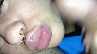 FACIAL CUMSHOT, DAMN HOW MUCH SPERM IN THAT MOUTH, SHE LOVES IT