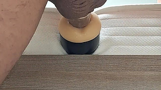 Fleshlight fuck with 6 cm buttplug