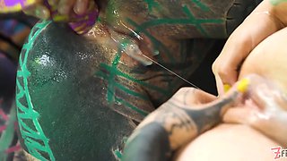 Serpienta Gets Her Asshole Filled with Cum, Compliments of Anuskatzz and Illuz