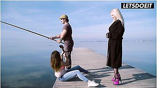 Georgie Lyall And Frida Sante - Blonde Milf Risky Fuck With Horny Fisherman