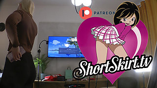 Hot Sexy Beautiful Blonde with All Natural Big Tits Comes for a Fashion Try on Haul Turns Into Softcore Porn Casting