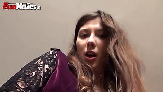 sarah dark moans while masturbating with a dildo