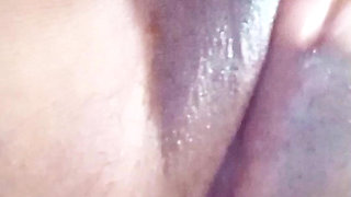 Teen Hard Nipples Clit Rubbing Orgasm and Creampie Pussy Squirting and Peeing on Bed Then Licking Cum at the End