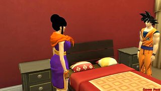 Stepmom Milk Catches Stepson Gohan Jerking Off - Big Tits Wife Fucks in Front of Hubby