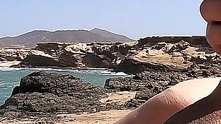 Nasty Girl Gave Me Stunning Handjob at a Nude Beach with a Huge Cumshot