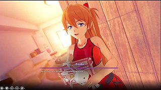 Neon Genesis Evangelion hentai adventure with cartoon sex action