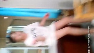 Amateur Asian teen sucks throbbing cock