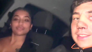 My Busty Wife Gets Horny in the Car and Gives Me a Blowjob While I'm Driving - Yasmina Khan