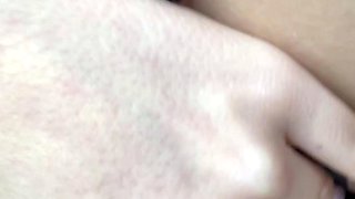 Stacy Stone masturbating her cunt with her fingers outdoor