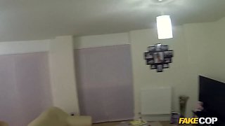It's too effortless for the faux cop to fuck inncent ladies in their own homes - fake cop