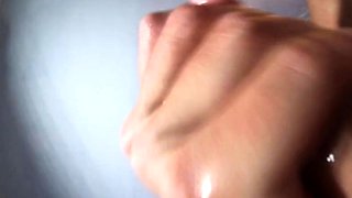 Stella Samore Standing Masturbation With Cumshot Close Up