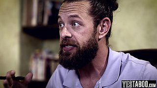 Therapist trio with 2 young cutie patients