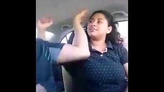 The girlfriend sucking in the car again