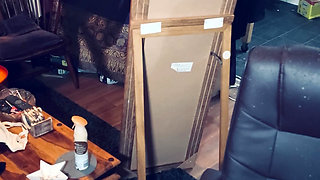 BBW Smoker Tina Snua Wears Purple Satin Gloves & Jewellery & Tip To Tail 2 Cigarettes - Domme Smoking BBW OMI OME