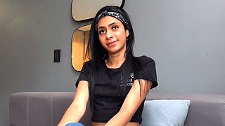 Latina babe shakes her balloon boobs